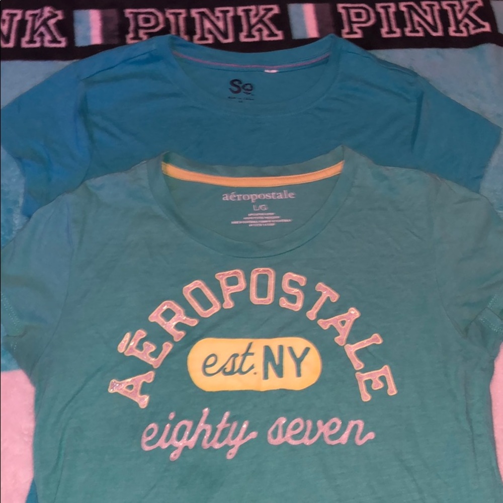 two teal t-shirts 💠